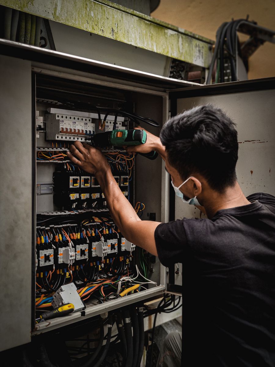 Circuit breakers in an electrical panel